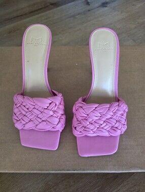 Marc Fisher Draya Square Toe Slide Pink Size 37